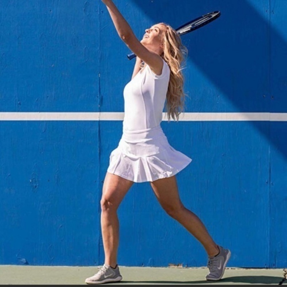 Etonic Pleated Tennis Skort Athletic Golf Skirt White Womens Size S